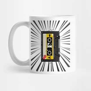 Retro Cassette Tape (black print) Mug